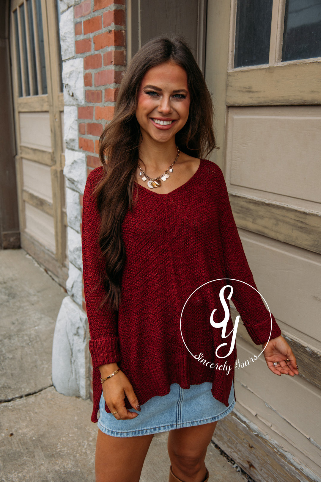Elegant Moment Sweater - Wine