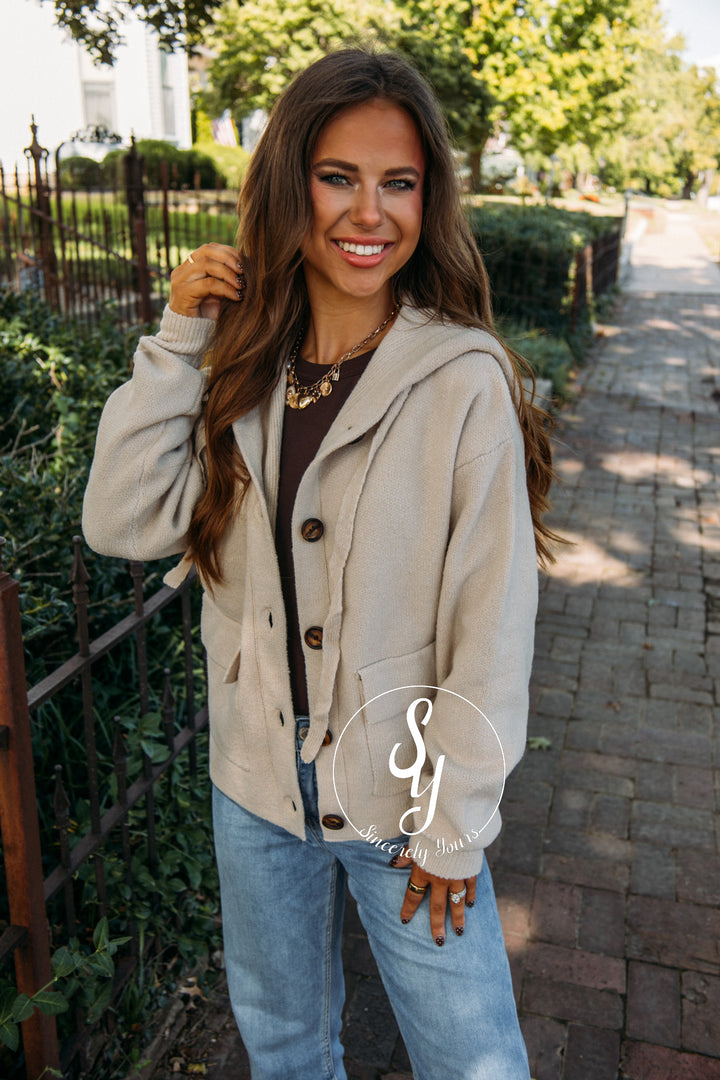 Embrace The Cozy Jacket- Oatmeal