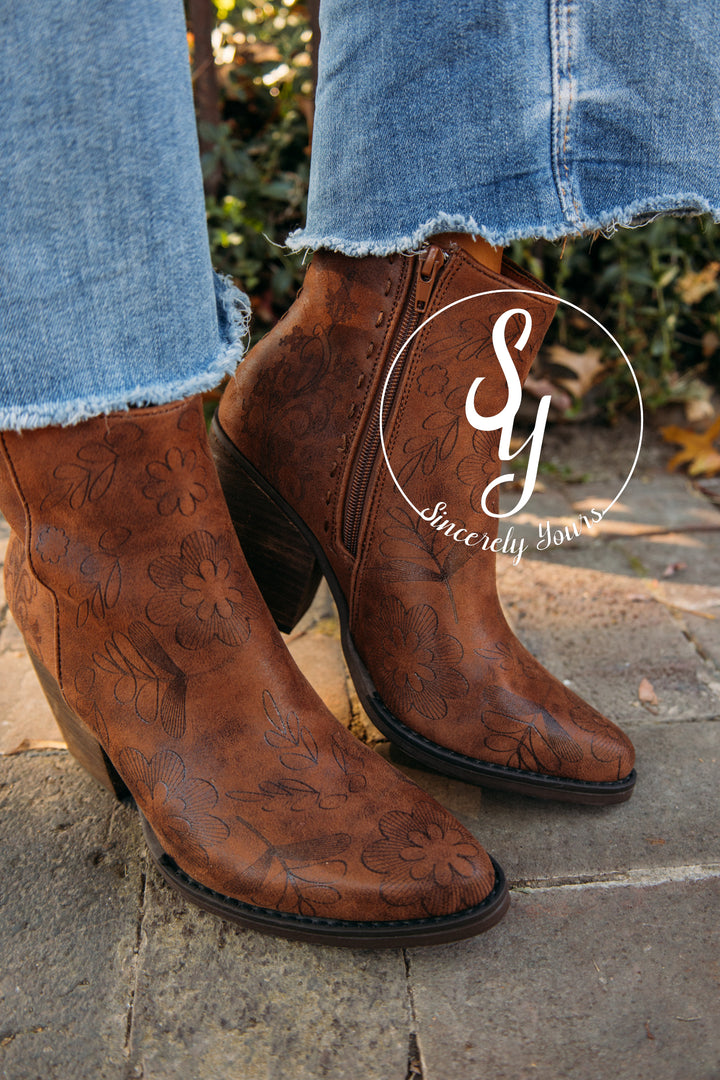 Sophia Booties - Tan