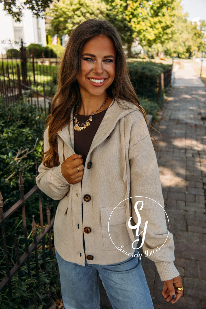 Embrace The Cozy Jacket- Oatmeal