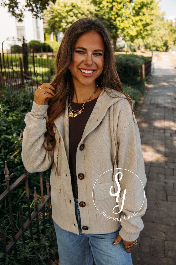Embrace The Cozy Jacket- Oatmeal