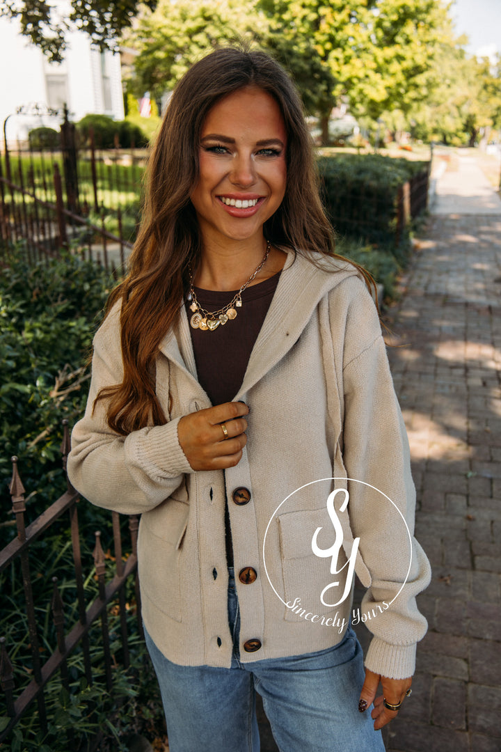 Embrace The Cozy Jacket- Oatmeal