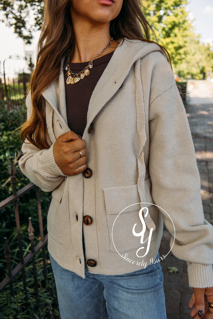 Embrace The Cozy Jacket- Oatmeal