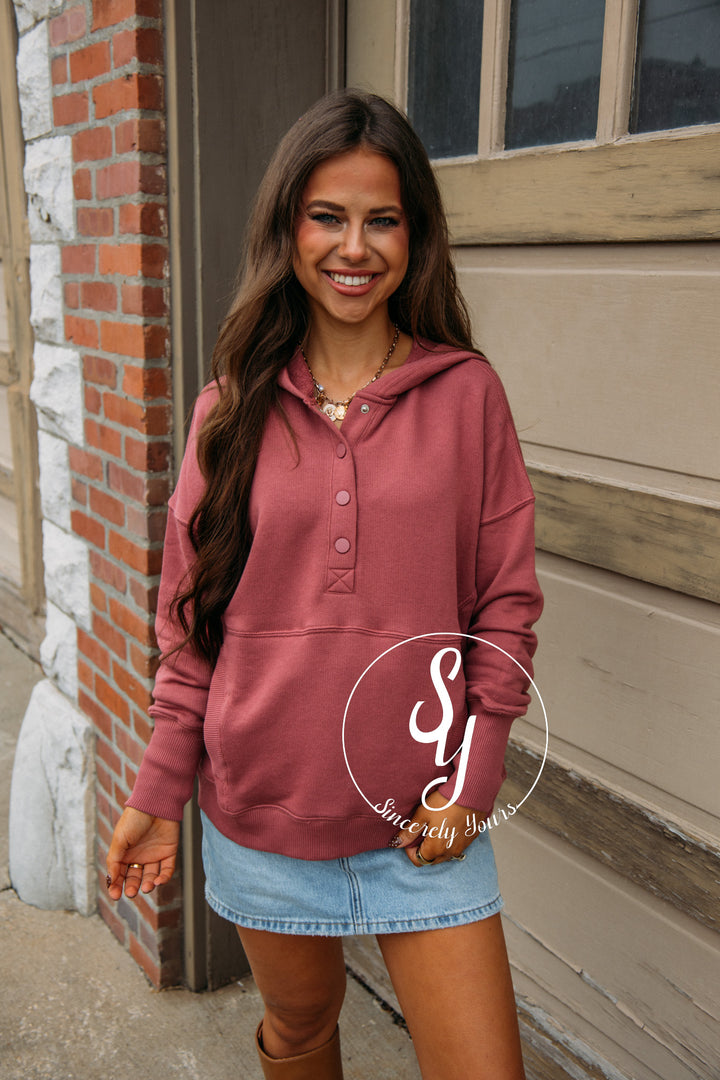 Easy Living Pullover - Marsala