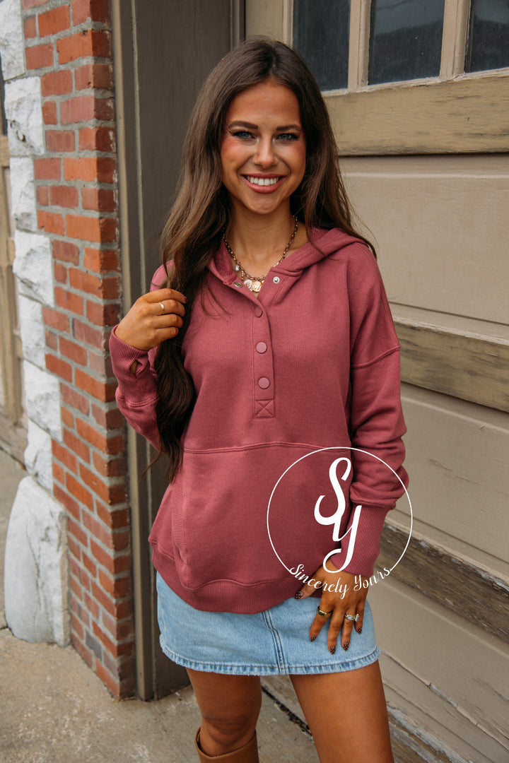 Easy Living Pullover - Marsala