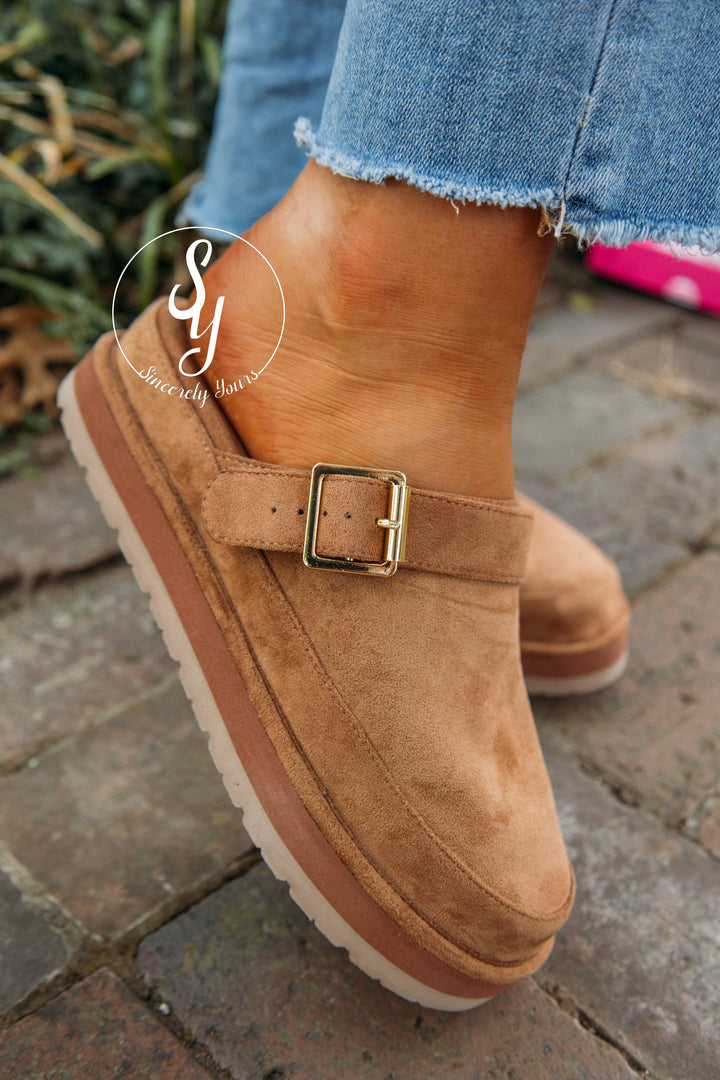Rowan Slide- Tan Fab