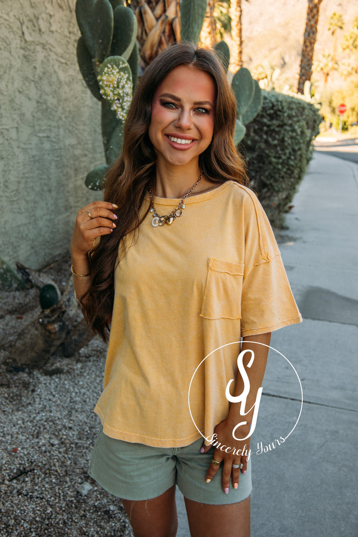 Cue On Comfort Top - Yellow
