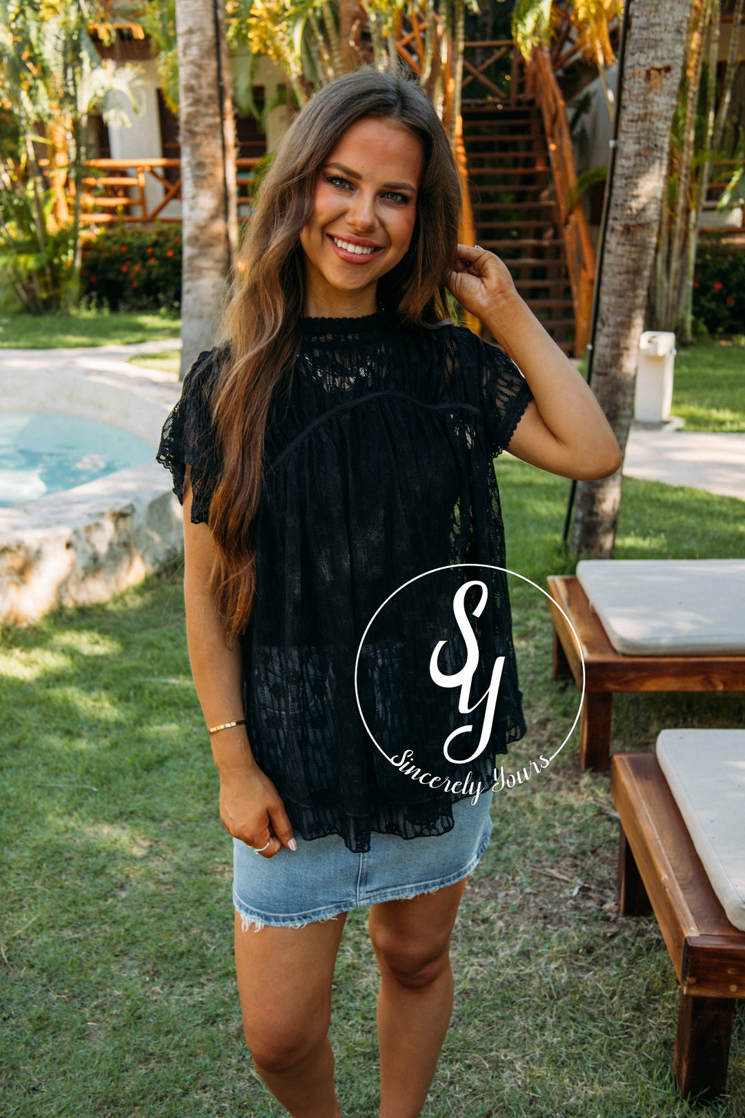 Feel Lighthearted Blouse- Black