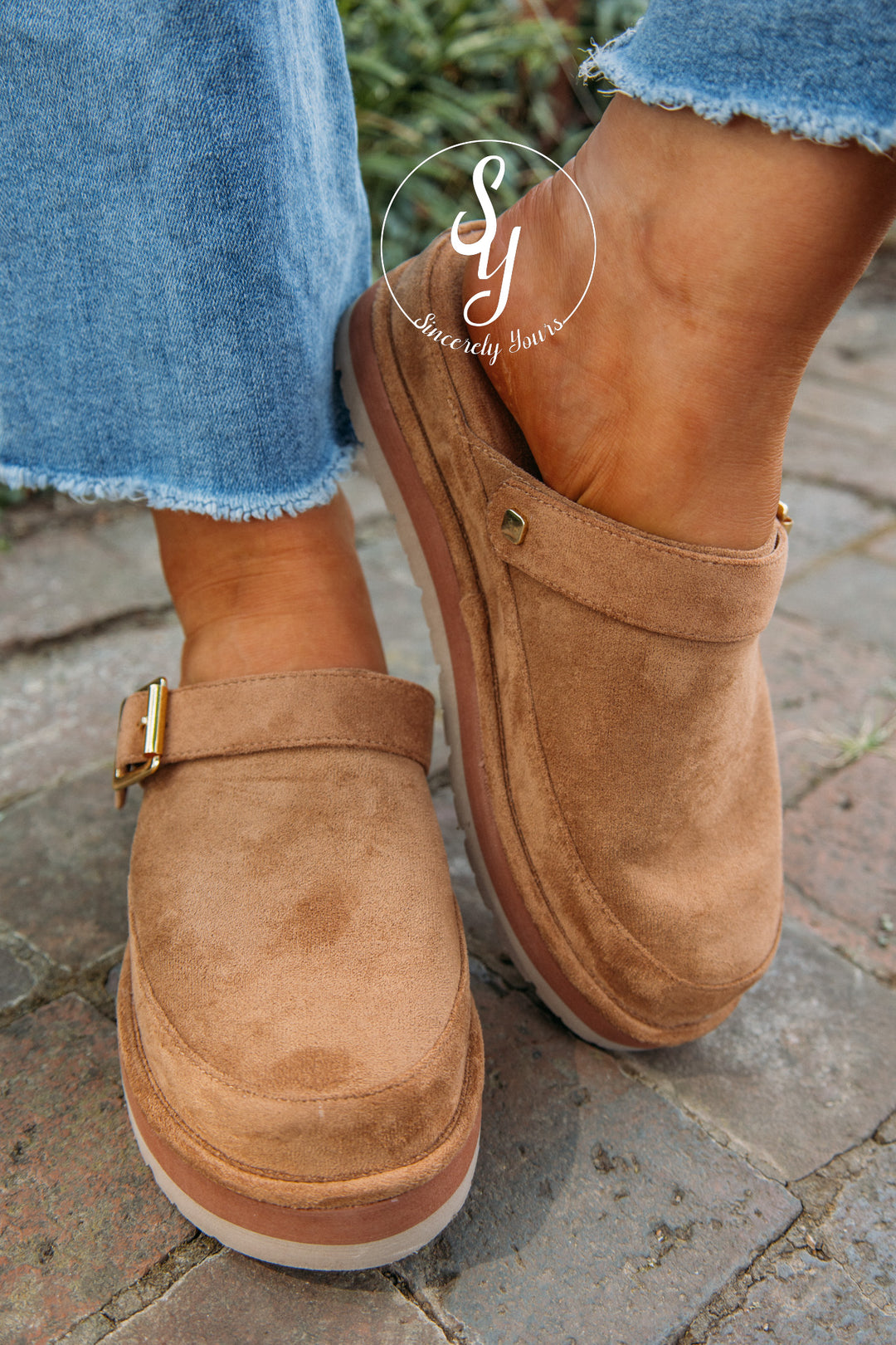 Rowan Slide- Tan Fab