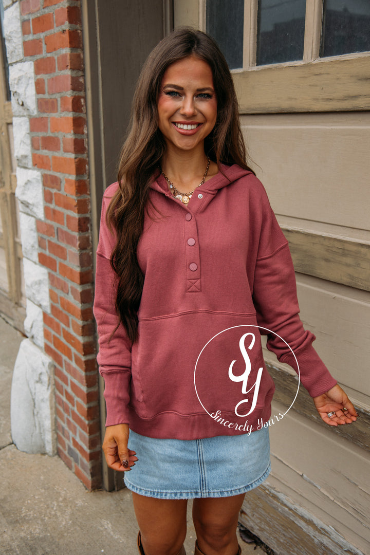 Easy Living Pullover - Marsala