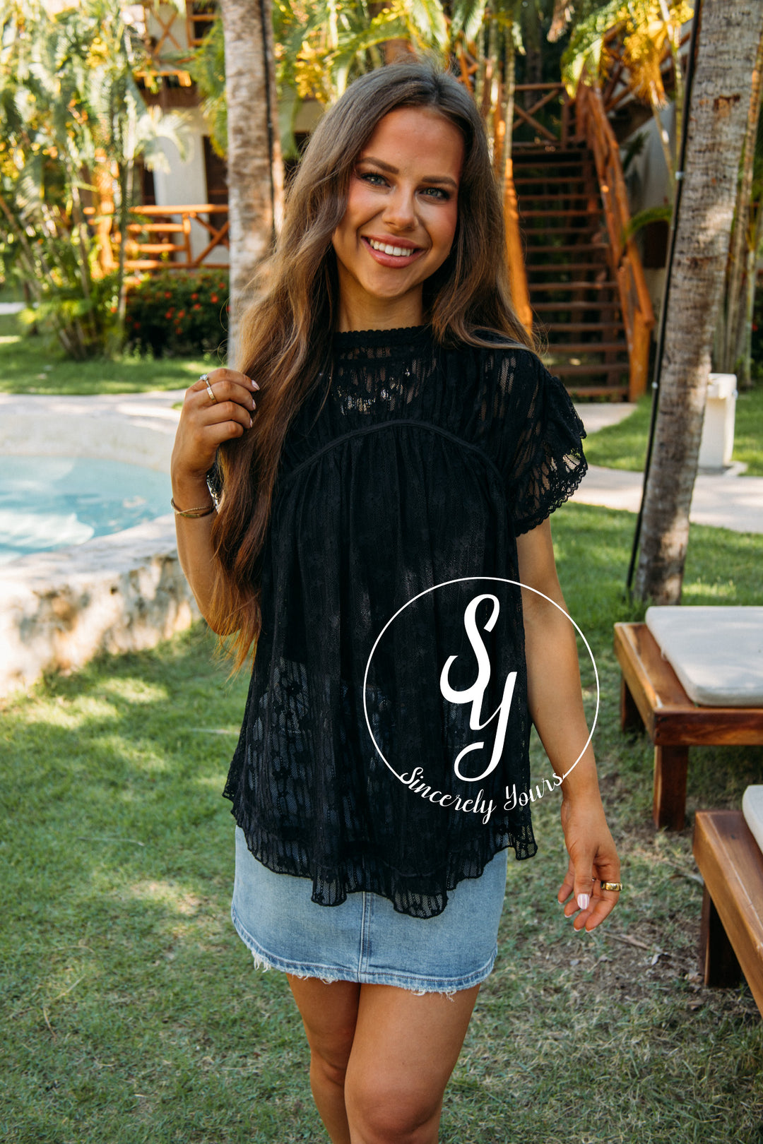 Feel Lighthearted Blouse- Black