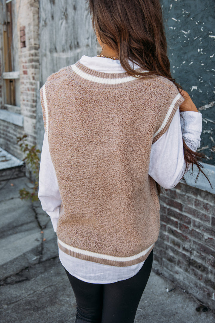 Inspired Sweater Vest - Taupe