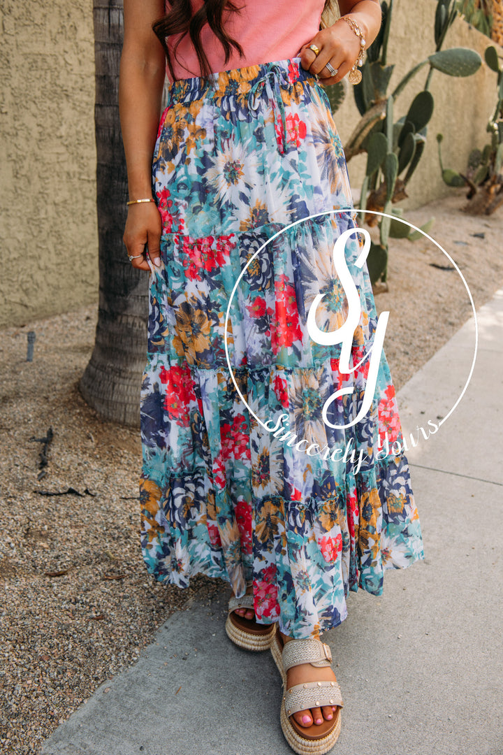 Cabo Cabana Skirt- Blue Mix