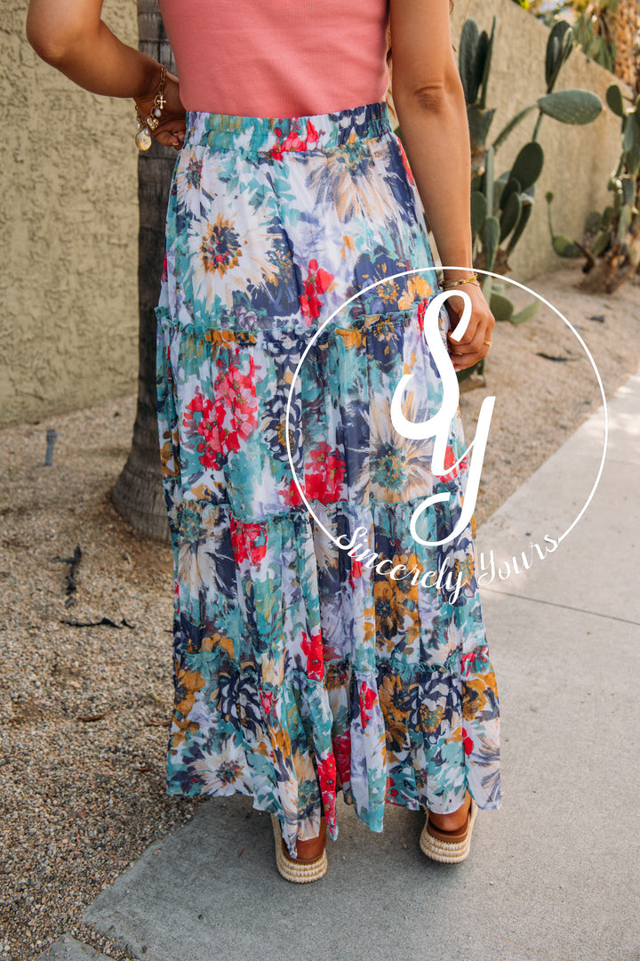 Cabo Cabana Skirt- Blue Mix