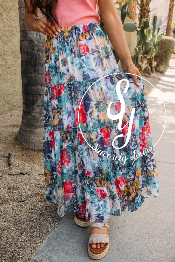 Cabo Cabana Skirt- Blue Mix
