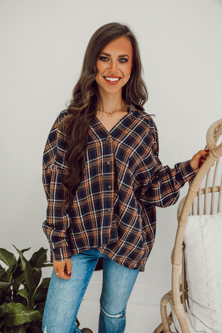 Falling For Flannel - Navy