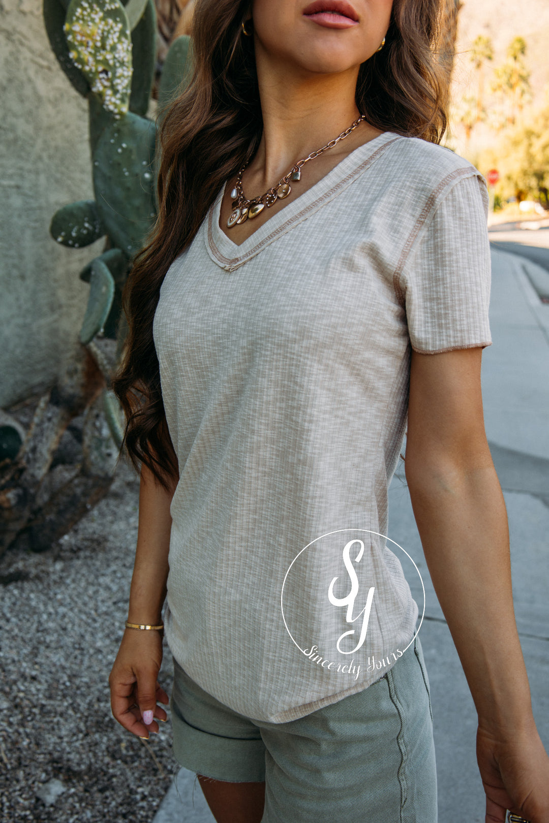 All Classic Look Top - Almond