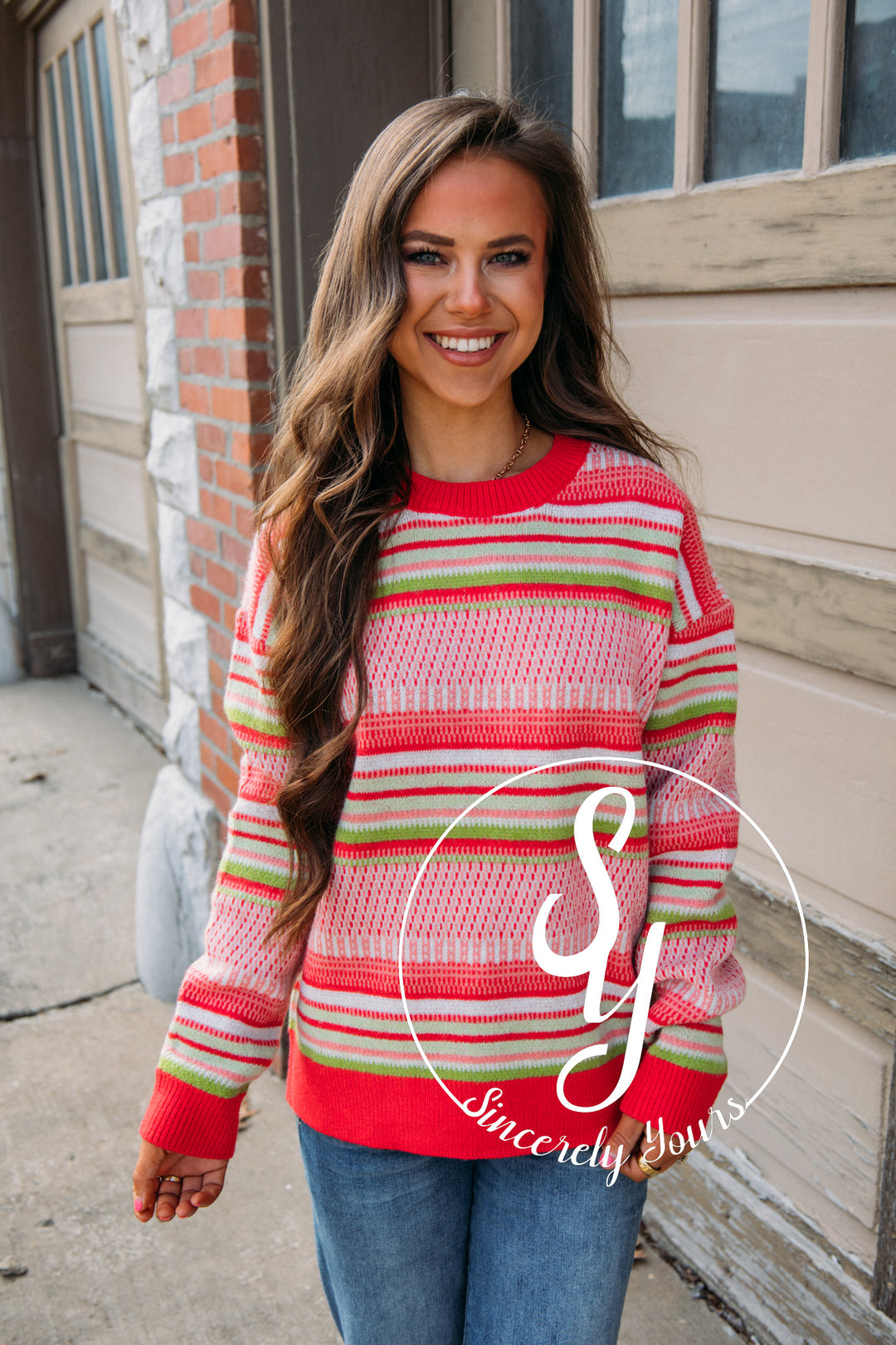 Park Avenue Sweater- Coral