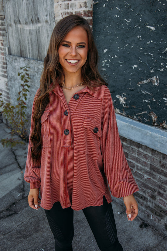 Load image into Gallery viewer, Corded Scout Pullover - Cinnamon
