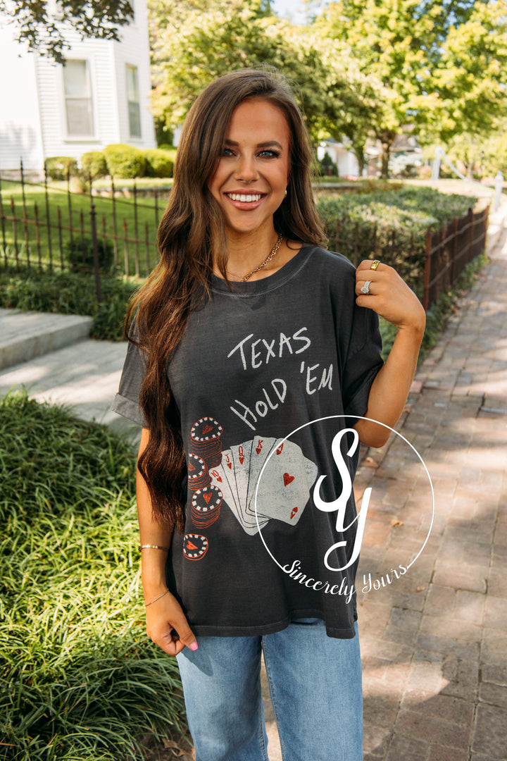 Texas Hold 'Em Tee - Vintage Black