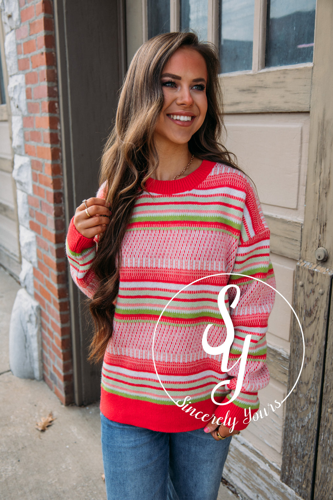 Park Avenue Sweater- Coral