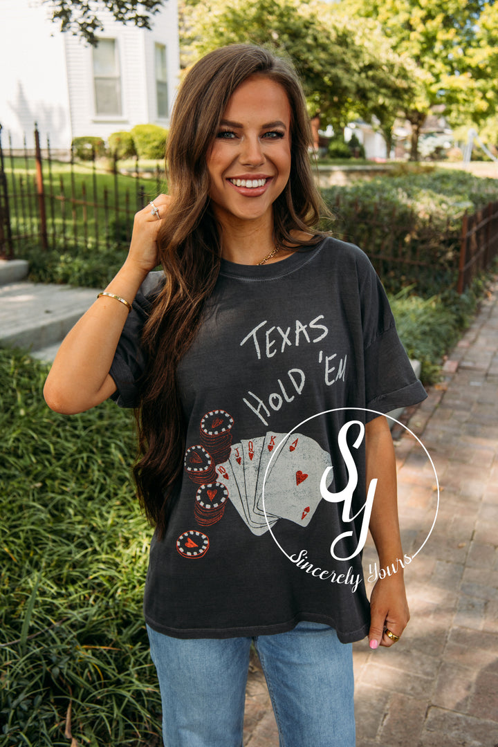 Texas Hold 'Em Tee - Vintage Black