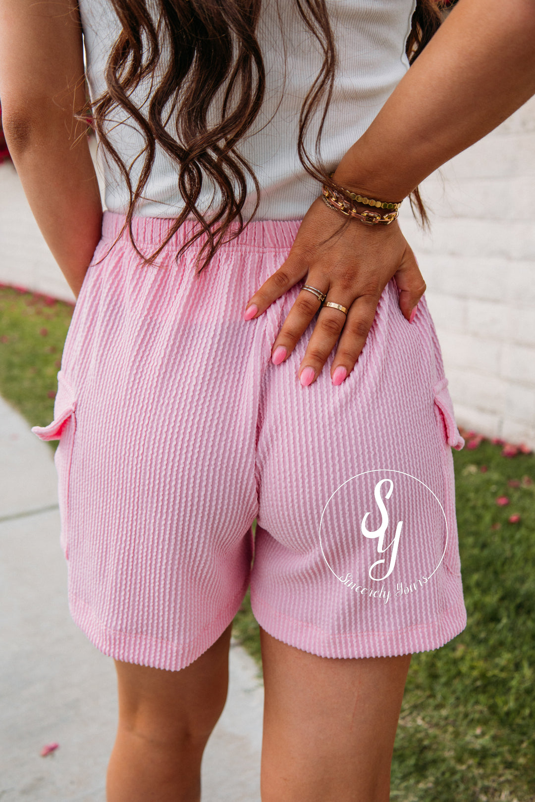 Chill Time Shorts-Pink