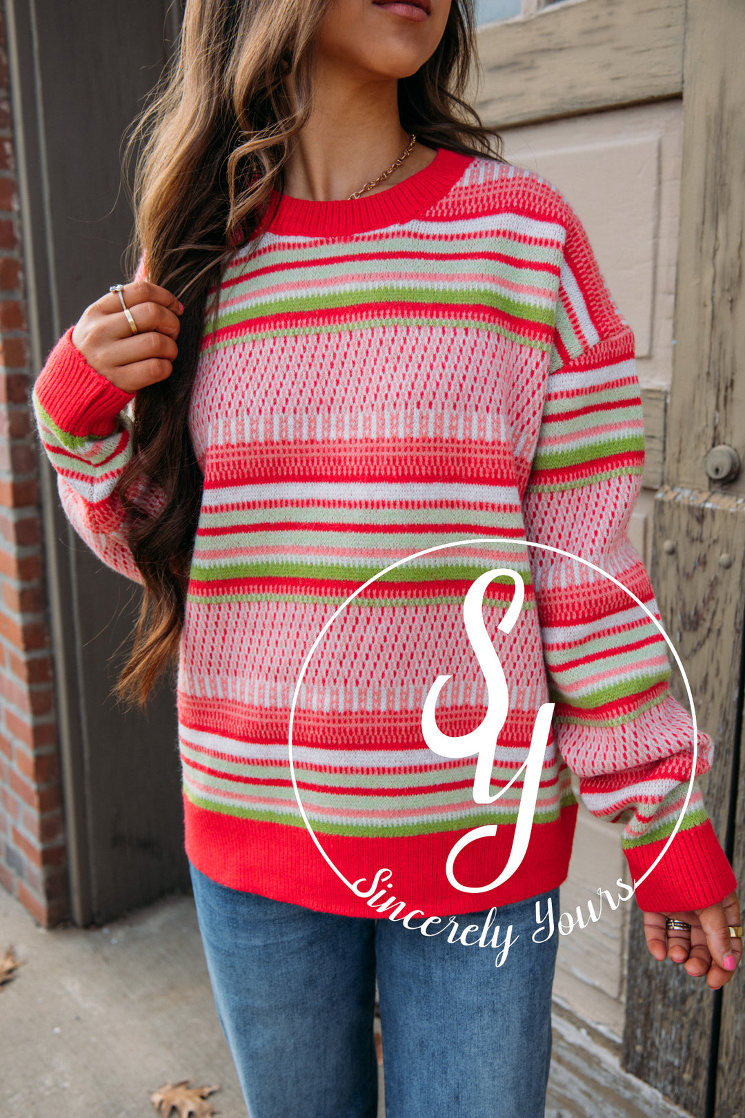 Park Avenue Sweater- Coral