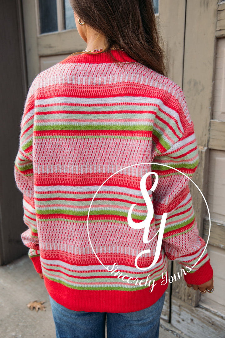 Park Avenue Sweater- Coral