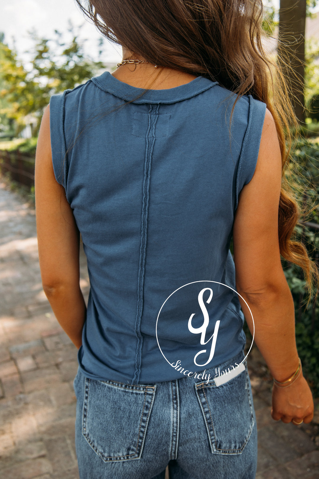 Dear John: Zo Tee- Vintage Indigo