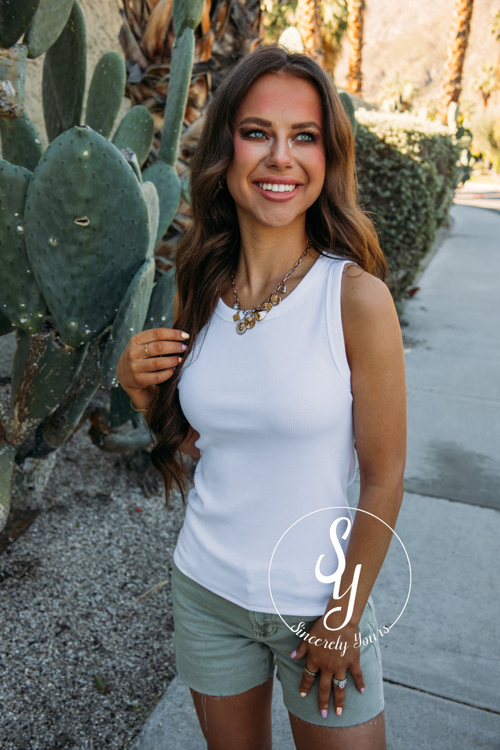 Talk About Adorable Tank - White