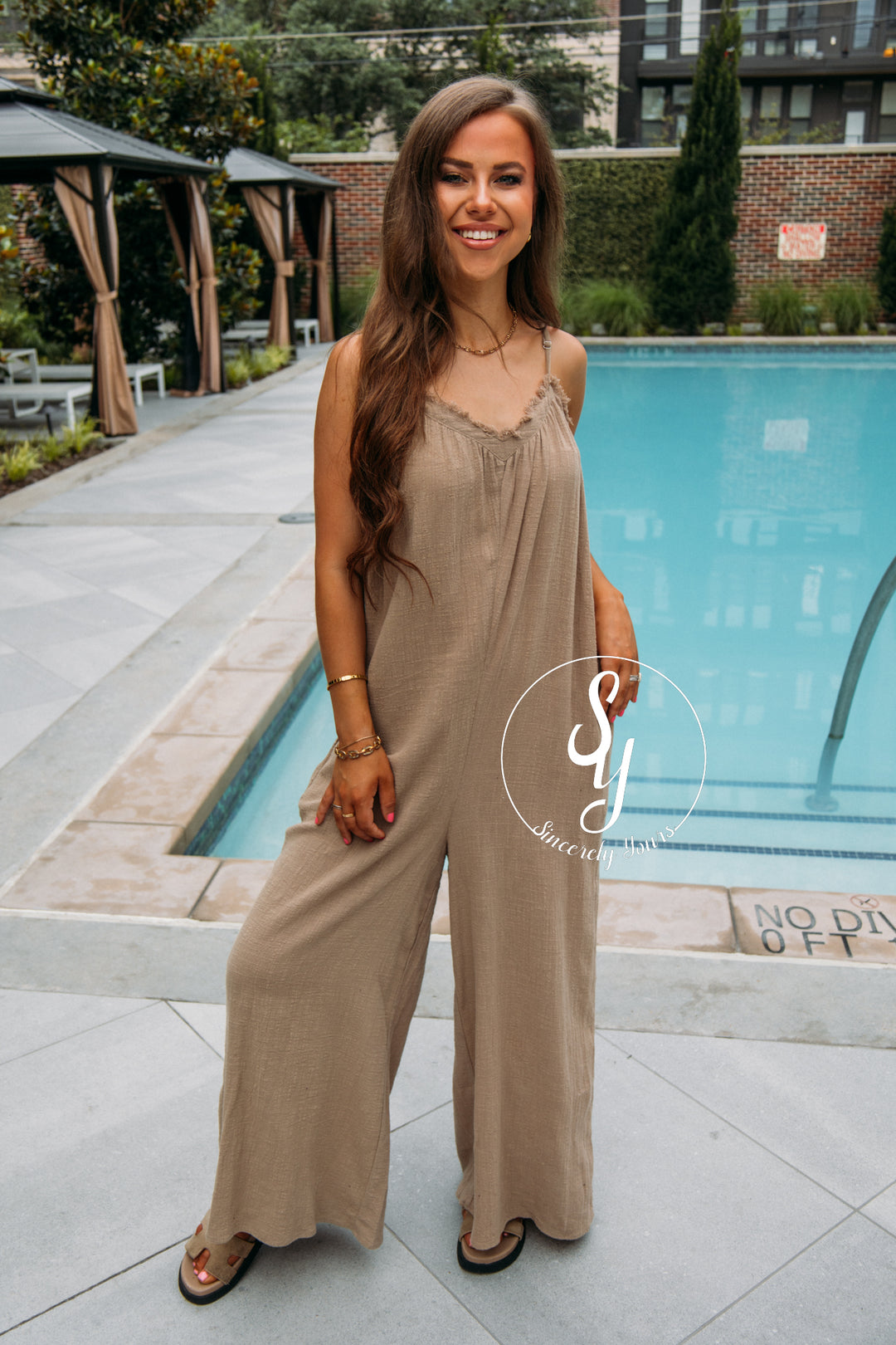 Chic Feels Jumpsuit-Mocha