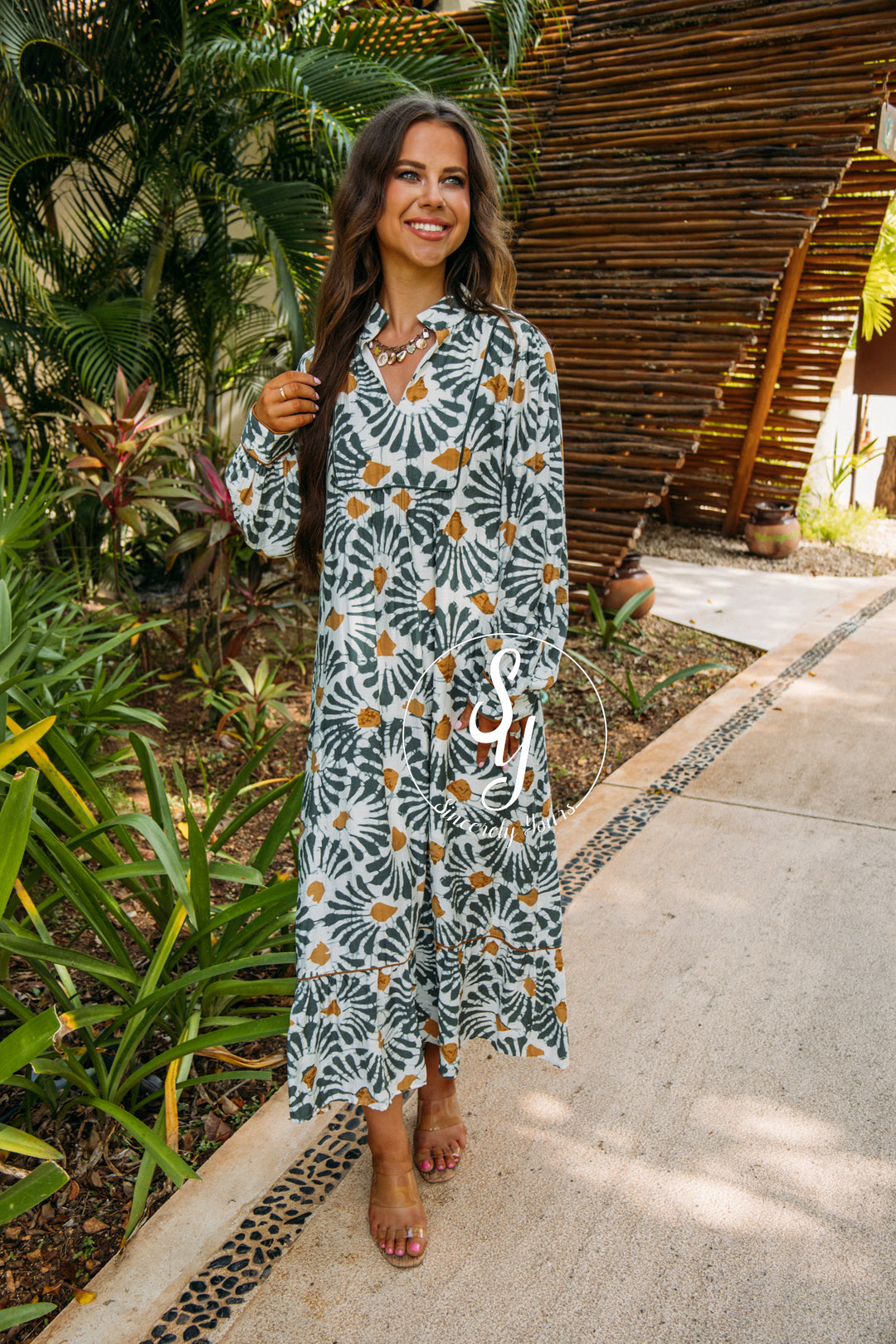 Cheers To Happiness Dress - Olive