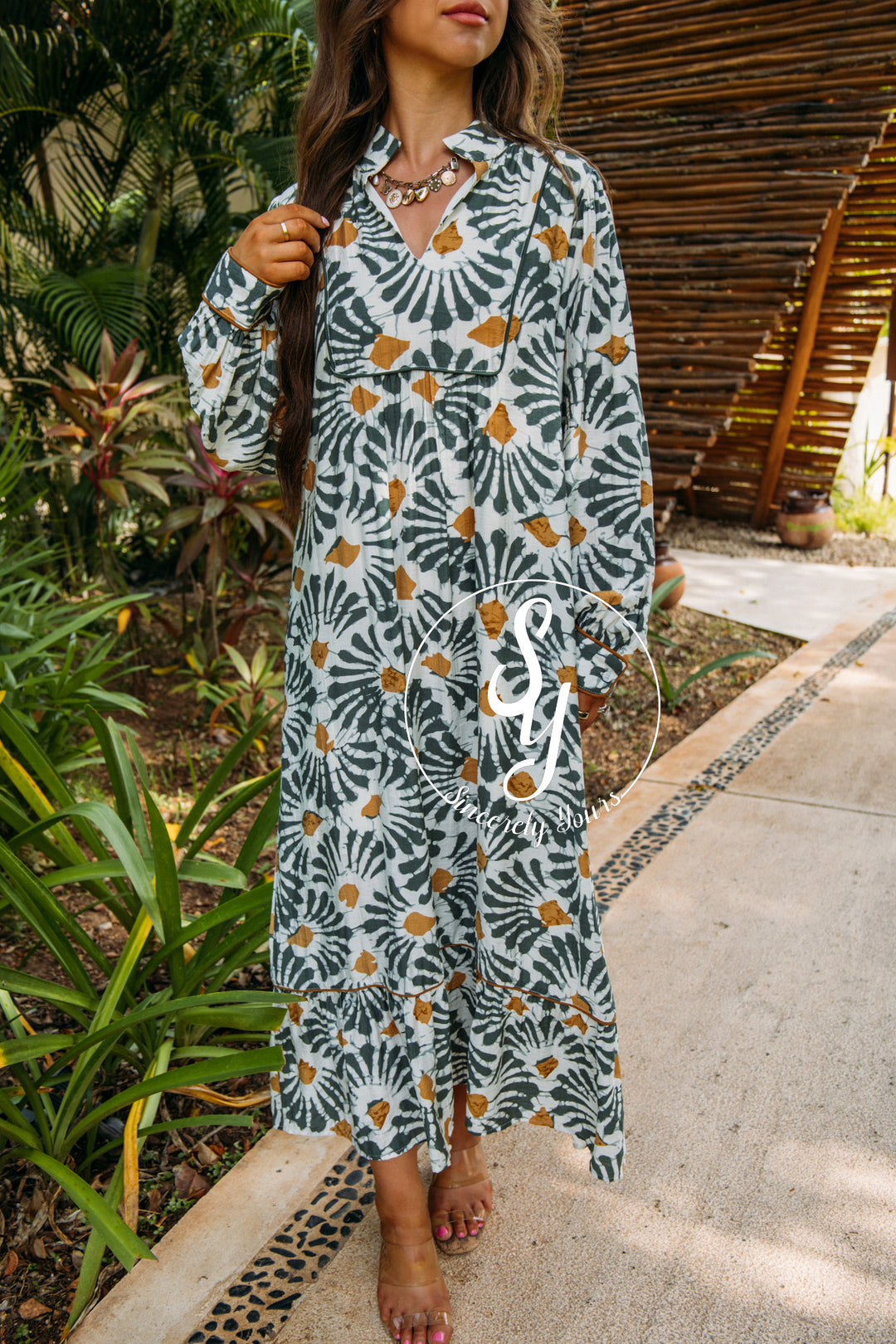 Cheers To Happiness Dress - Olive