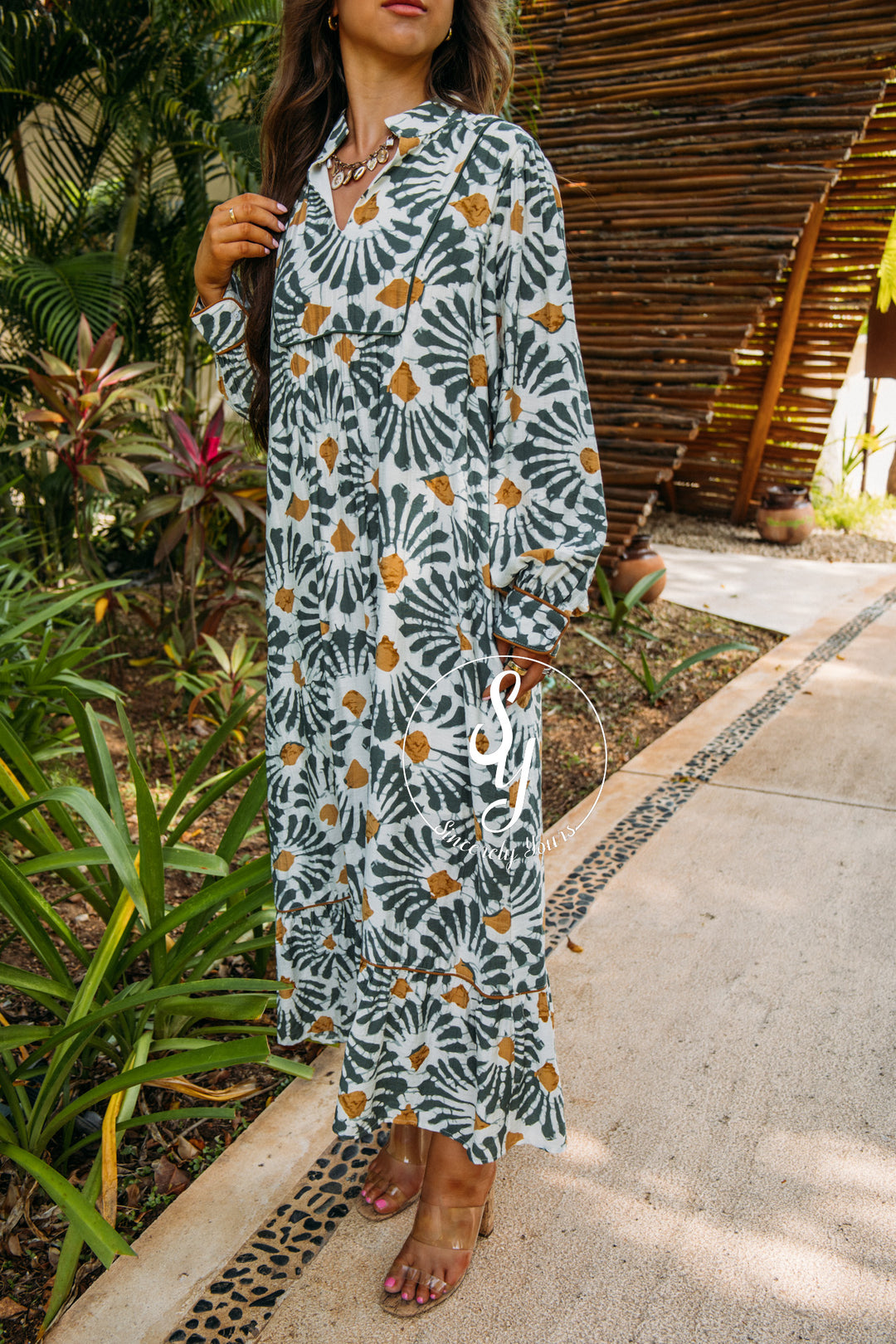 Cheers To Happiness Dress - Olive