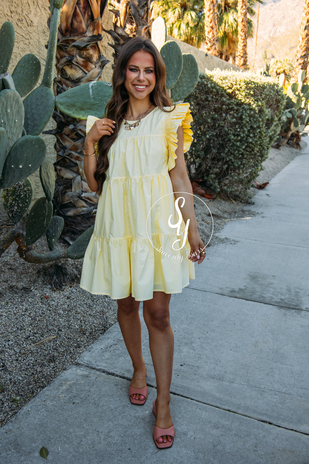Flutter Over Here Dress - Butter