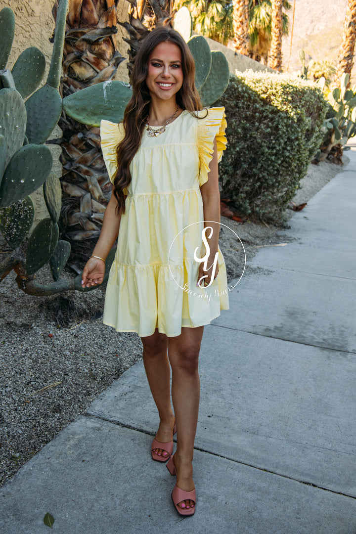 Flutter Over Here Dress - Butter