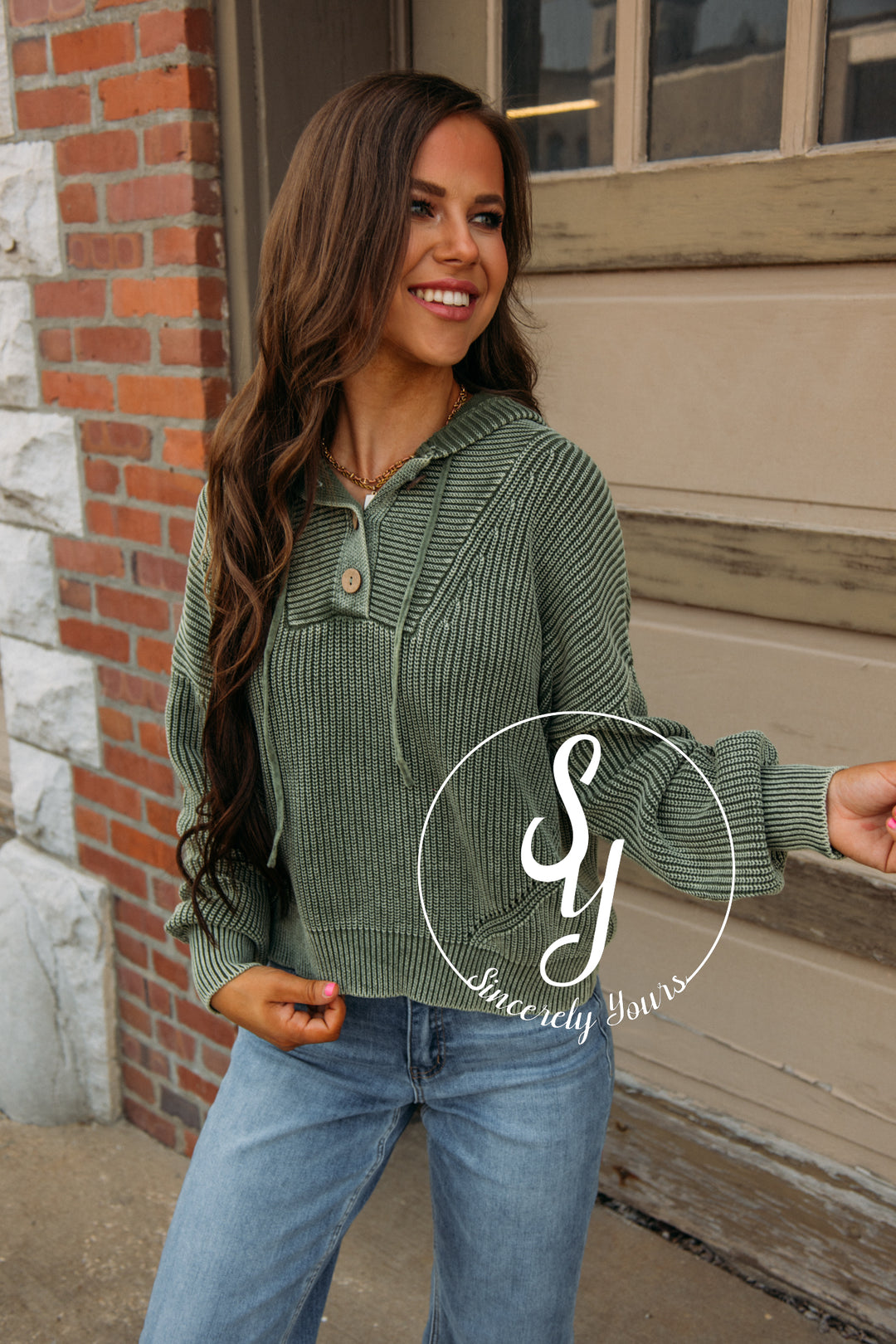 Toasty Times Sweater-Olive