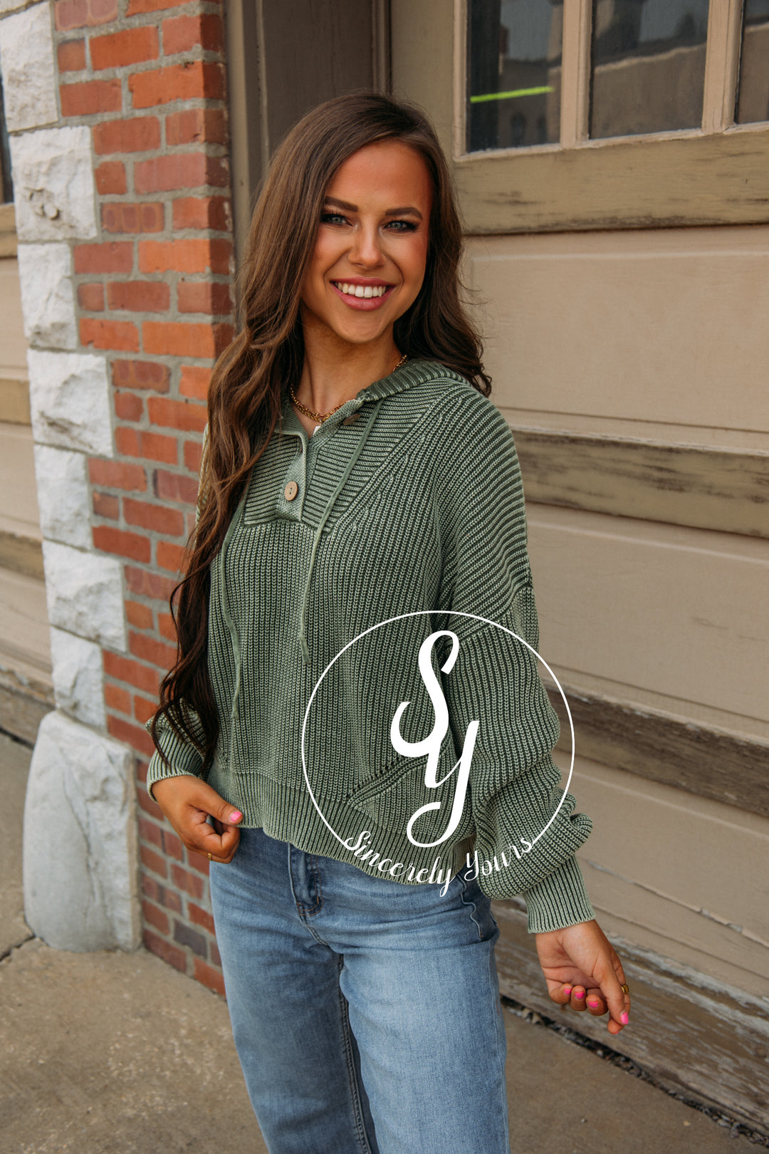 Toasty Times Sweater-Olive