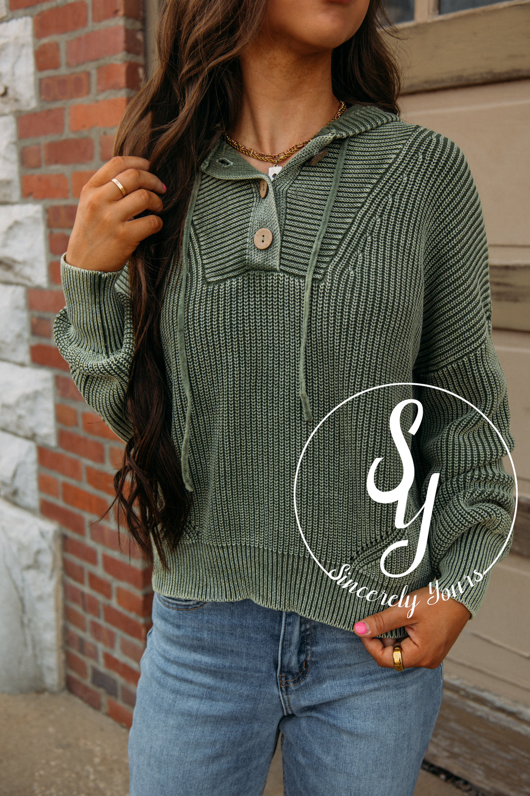 Toasty Times Sweater-Olive