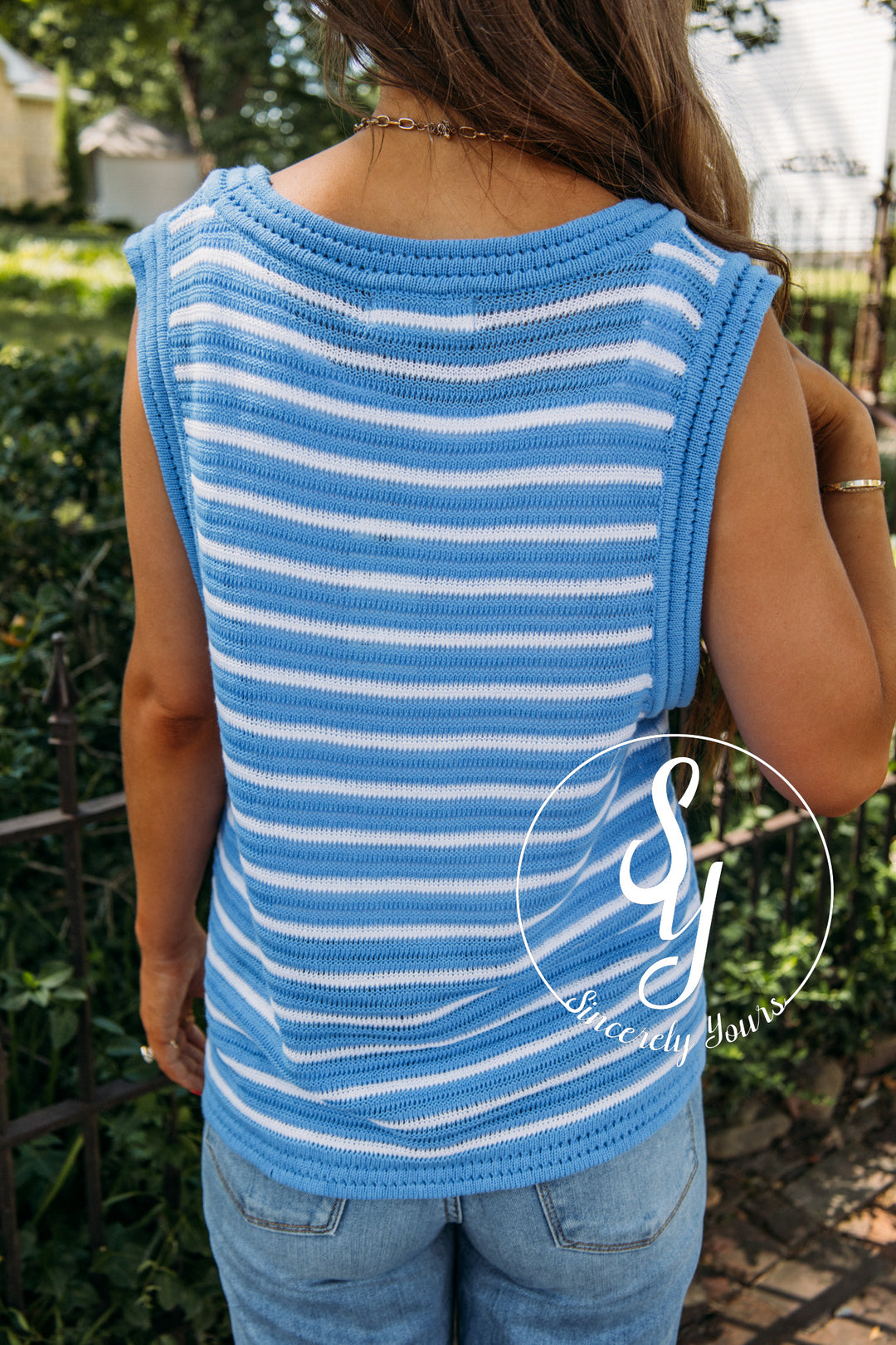 Trailside Sweater- Blue