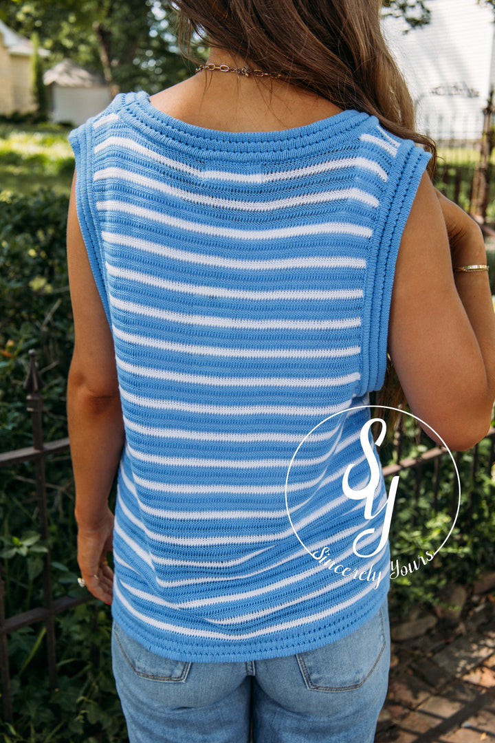 Trailside Sweater- Blue