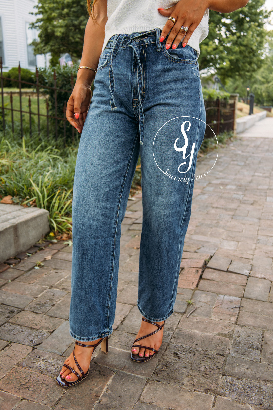 Ada High Rise Denim- Dark
