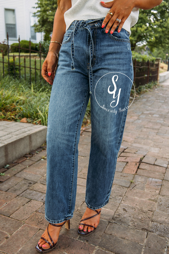Ada High Rise Denim- Dark