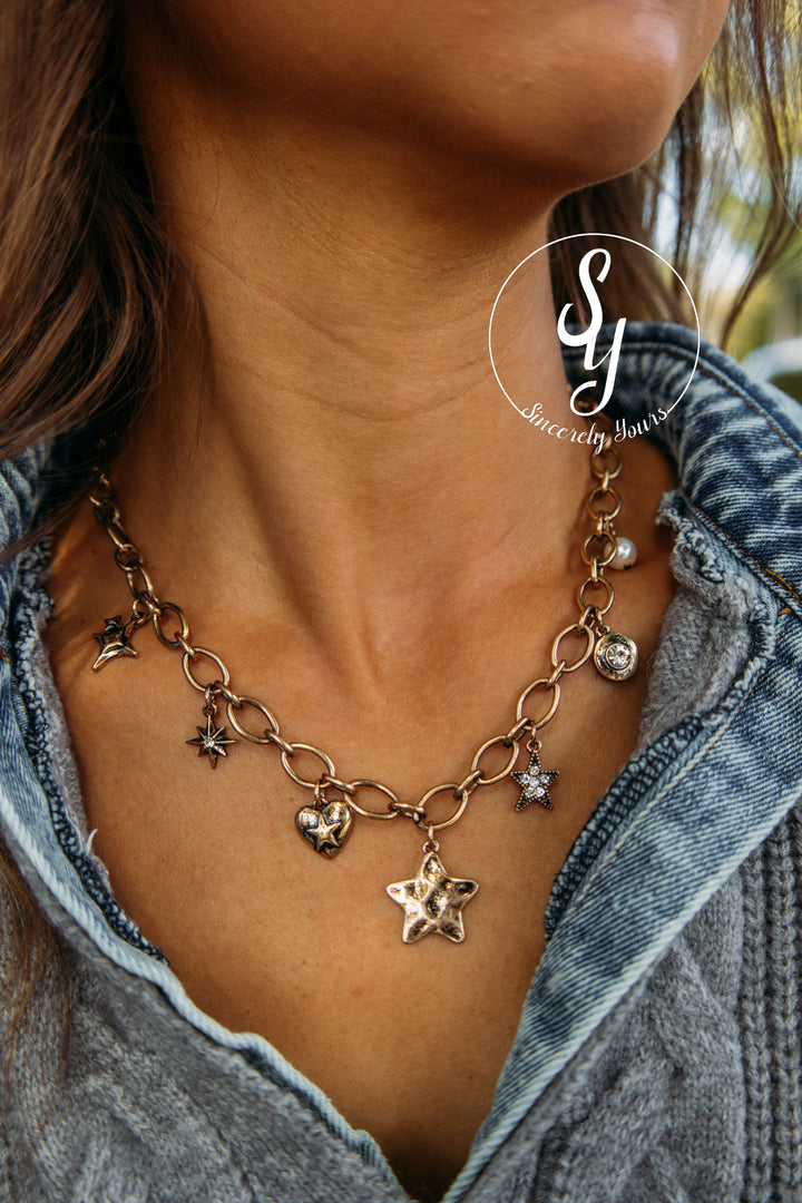 Star Of My Heart Necklace - Gold