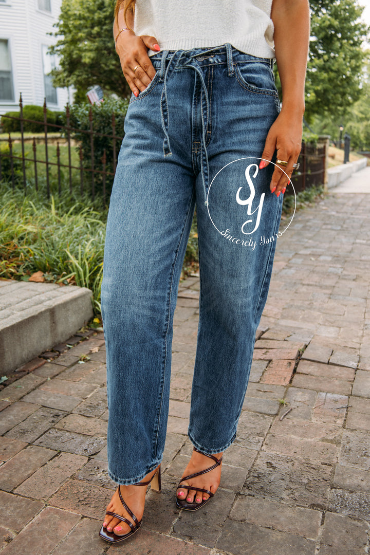 Ada High Rise Denim- Dark