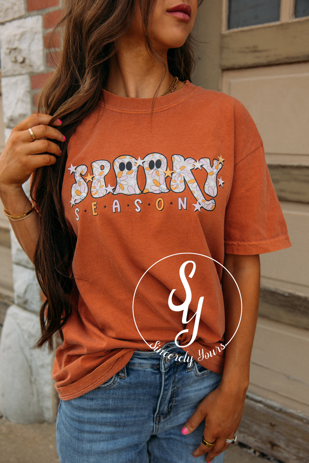 Spooky Season Graphic Tee - Orange