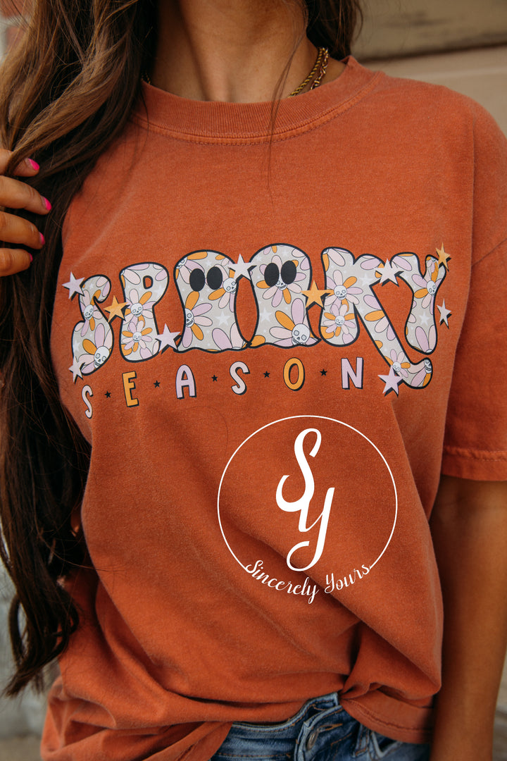 Spooky Season Graphic Tee - Orange