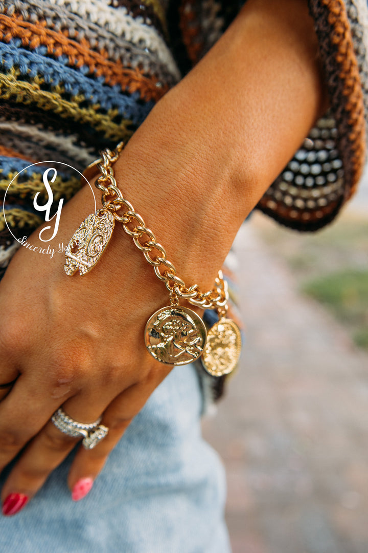 Coin Bracelet- Gold