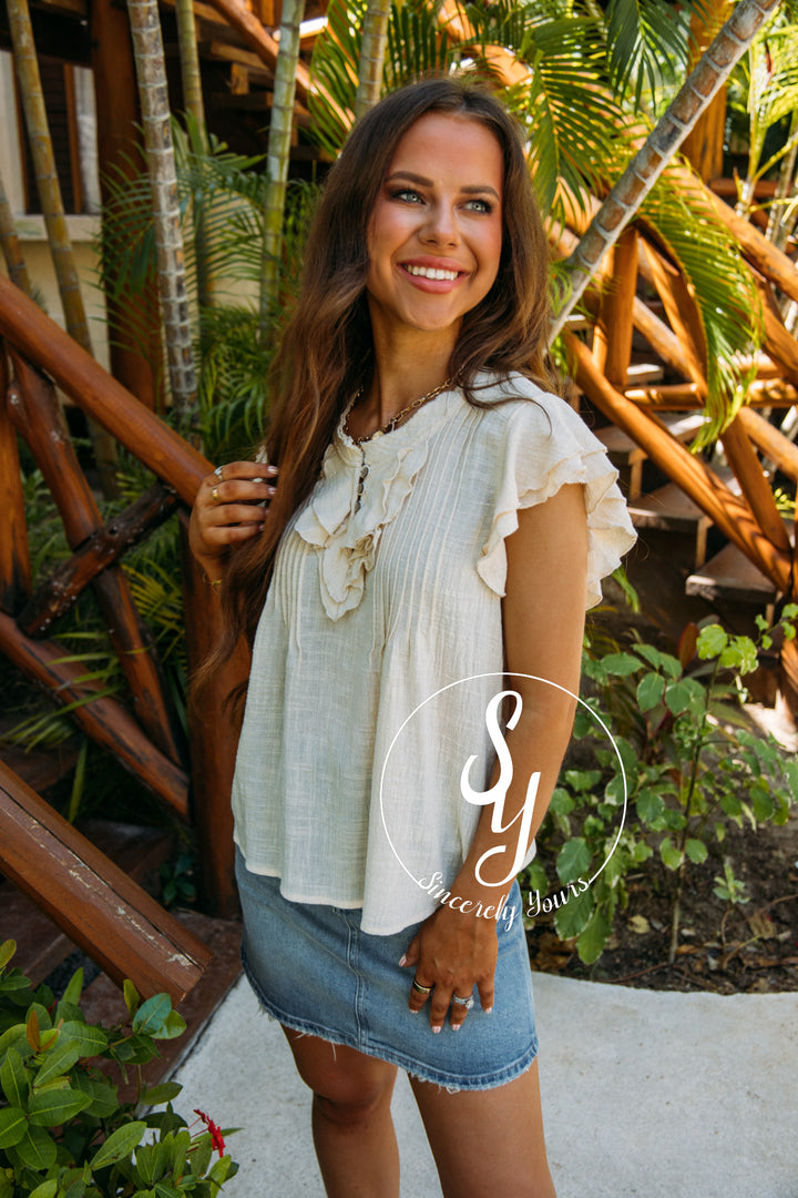 Boheme Bay Top- Cream